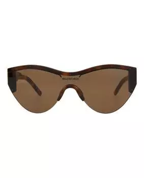 Солнцезащитные очки Shield/Wrap-Frame из ацетата Balenciaga, цвет havana havana brown