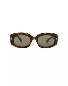 Солнцезащитные очки Сиэль TOM FORD, цвет Shiny Dark Havana & Green