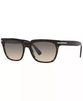 Солнцезащитные очки Signature Rectangular для мужчин PRADA, коричневый