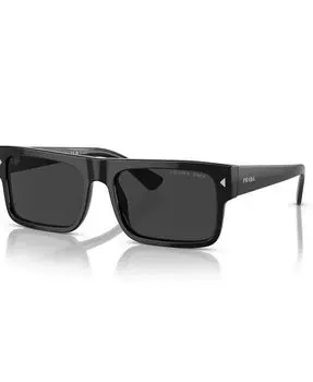 Солнцезащитные очки Signature Rectangular Men's Sunglasses PRADA, черный