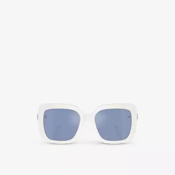 Солнцезащитные очки SK6001 в квадратной оправе из ацетата ацетата Swarovski, белый