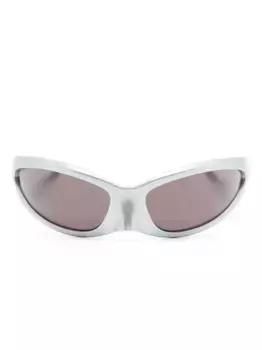 Солнцезащитные очки Skin Cat с затемненными линзами Balenciaga Eyewear, серебяный