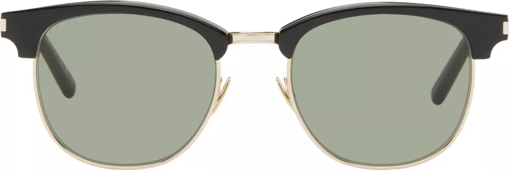 Солнцезащитные очки SL 108 в черном и золотом цвете Saint Laurent