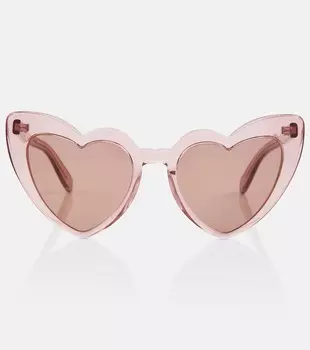 Солнцезащитные очки SL 181 Loulou в форме сердца Saint Laurent, розовый