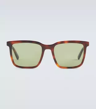 Солнцезащитные очки SL 500 в прямоугольной оправе Saint Laurent, коричневый