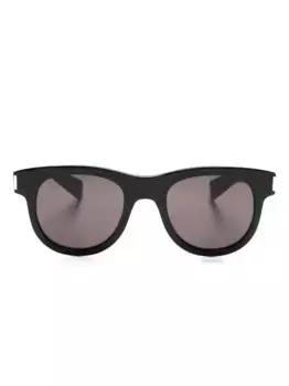 Солнцезащитные очки SL 571 в круглой оправе Saint Laurent Eyewear, черный