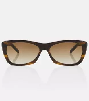 Солнцезащитные очки sl 613 в квадратной оправе Saint Laurent, коричневый