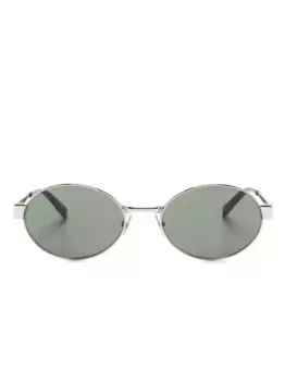Солнцезащитные очки SL 692 в круглой оправе Saint Laurent Eyewear, серебяный