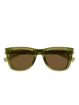 Солнцезащитные очки SL 712 в квадратной оправе Saint Laurent Eyewear, зеленый