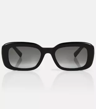 Солнцезащитные очки sl m130 прямоугольной формы Saint Laurent, черный