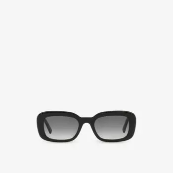 Солнцезащитные очки SLM130 в квадратной оправе из ацетата Saint Laurent, черный