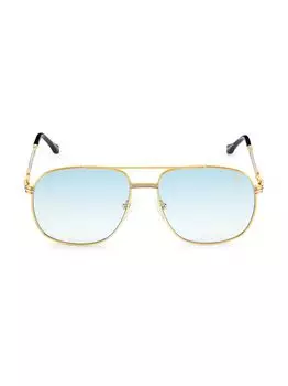 Солнцезащитные очки Snatch Double Rope 60MM Pilot Vintage Frames Company, желтый