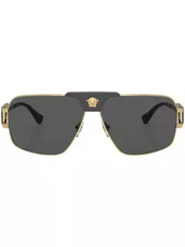 Солнцезащитные очки Special Project в квадратной оправе Versace Eyewear, золотой