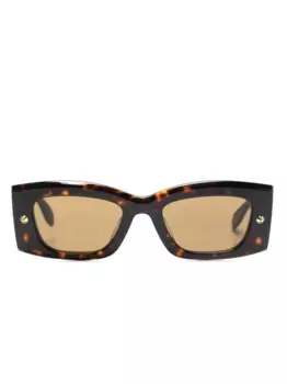 Солнцезащитные очки Spike Studs Alexander McQueen, коричневый