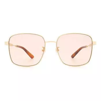 Солнцезащитные очки square 58mm brown/gold Gucci, золотой