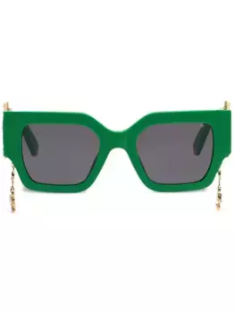 Солнцезащитные очки Square Exclusive Philipp Plein, зеленый