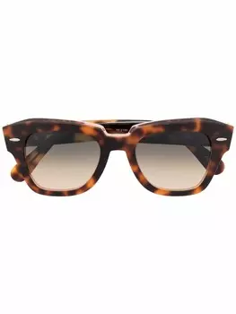 Солнцезащитные очки State Street в круглой оправе Ray-Ban, коричневый