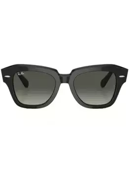 Солнцезащитные очки State Street в квадратной оправе Ray-Ban, черный