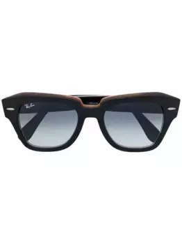 Солнцезащитные очки State Street в квадратной оправе Ray-Ban, черный