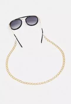 Солнцезащитные очки Sunglasses Ibiza With Chain Unisex Urban Classics, чёрные/золотые