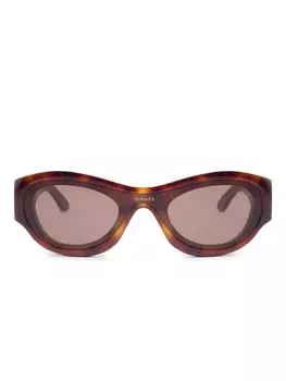 Солнцезащитные очки Sunnei в геометрической оправе, коричневый