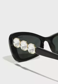 Солнцезащитные очки Swarovski, черный