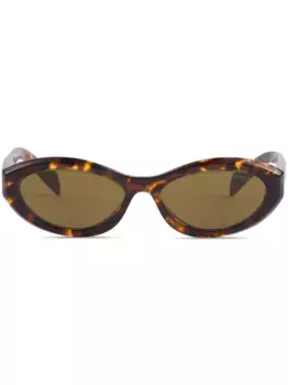 Солнцезащитные очки Symbole в овальной оправе Prada Eyewear, коричневый