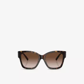 Солнцезащитные очки Tf4216 в квадратной оправе из черепахового ацетата Tiffany & Co, коричневый