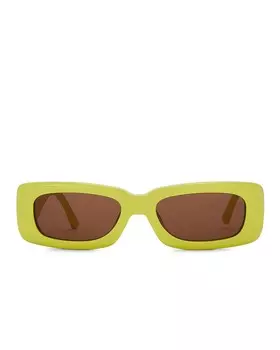 Солнцезащитные очки The Attico Mini Marfa Rectangular, желтый