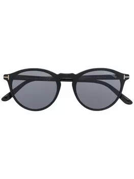 Солнцезащитные очки TOM FORD Eyewear Aurele в круглой оправе, черный