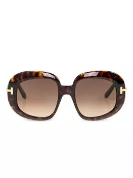 Солнцезащитные очки TOM FORD Eyewear Icon Round, коричневый