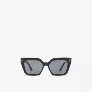 Солнцезащитные очки Tom Ford Winona в форме кошачьего глаза из ацетата, черный