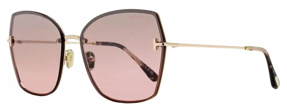 Солнцезащитные очки Tom Ford женские Nickie-02 TF1107 28U золото/розовый гавана 62 мм