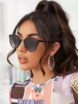 Солнцезащитные очки тонированные Shein SXY с защитой от ультрафиолета, фиолетовый