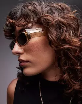 Солнцезащитные очки Topshop Premium Seychelles прямоугольной формы из ацетата дымчатого цвета