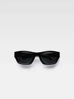 Солнцезащитные очки трапециевидной формы JACQUEMUS The Meridiano sunglasses, черный