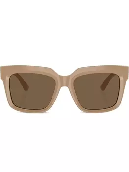 Солнцезащитные очки трапециевидной формы с монограммой Burberry Eyewear, бежевый