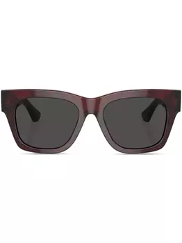 Солнцезащитные очки трапециевидной формы в клетку Burberry Eyewear, красный