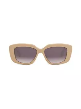 Солнцезащитные очки Triomphe 55MM с геометрическим рисунком CELINE, бежевый