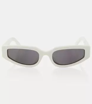 Солнцезащитные очки triomphe прямоугольной формы Celine Eyewear, белый