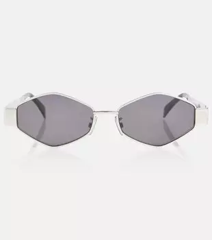 Солнцезащитные очки Triomphe в шестиугольной оправе Celine, серебряный