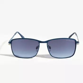 Солнцезащитные очки U.S. Polo Assn. Metal Rectangular, серебристый синий