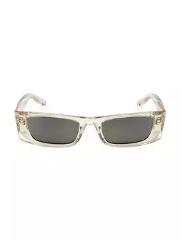 Солнцезащитные очки Ultra Cat-Eye прямоугольной формы 52 мм с инъекционными линзами Saint Laurent, бежевый