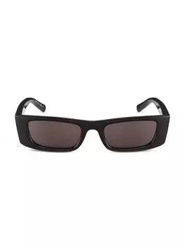 Солнцезащитные очки Ultra Cat-Eye прямоугольной формы 52 мм с инъекционными линзами Saint Laurent, черный