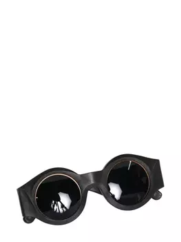 Солнцезащитные очки Uma Wang x Rigards Le Horn в круглой оправе, черный