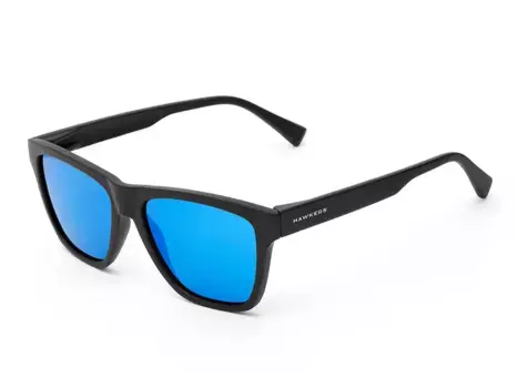 Солнцезащитные очки-унисекс Hawkers в черной квадратной оправе и поляризационных линзах, черный