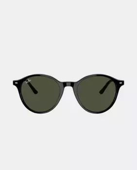 Солнцезащитные очки унисекс из ацетата круглой формы зеленого цвета Ray-Ban, черный