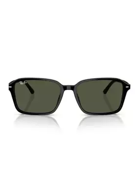 Солнцезащитные очки унисекс из квадратной ацетатной оправы зеленого цвета Ray-Ban, черный