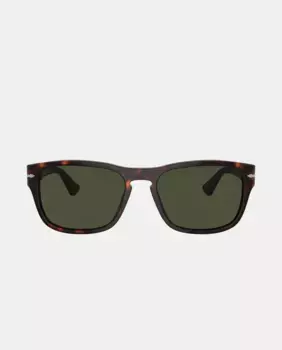 Солнцезащитные очки унисекс из прямоугольного ацетата Persol, коричневый