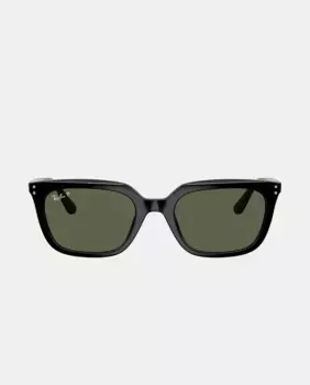 Солнцезащитные очки унисекс квадратной формы в серой оправе Ray-Ban, черный
